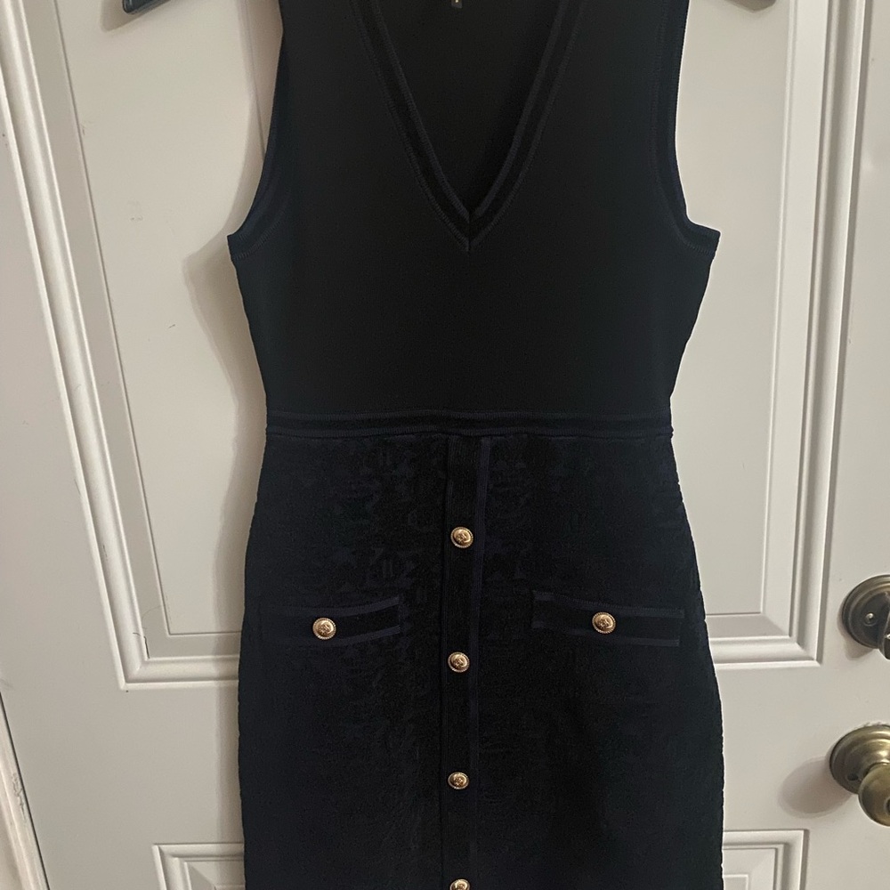 Maje Elegant Black and black Sleeveless Dress